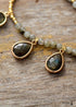 Boho Necklace, Labradorite, Rhinestone